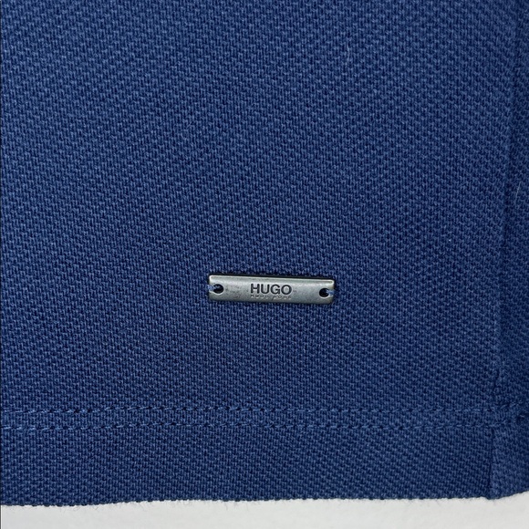HUGO by Hugo Boss Dark Blue Polo Shirt with Black Accents - Picture 3 of 4